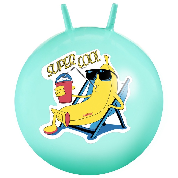Мяч - прыгун с рожками Super Cool, d=65 см, бирюзовый - Фото 1