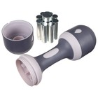 Гантель пластиковая ONLYTOP, 2 шт., 5 кг, цвет серый/фиолетовый - фото 24440058