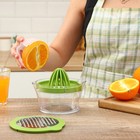 Соковыжималка - сепаратор для яиц Доляна Freshbo, с мерным контейнером и насадкой - тёркой, зелёная - Фото 7