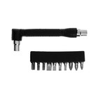 Вороток-отвертка с набором бит ЛОМ, Г-образный, 11 предметов - Фото 2