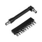 Вороток-отвертка с набором бит ЛОМ, Г-образный, 11 предметов - Фото 3