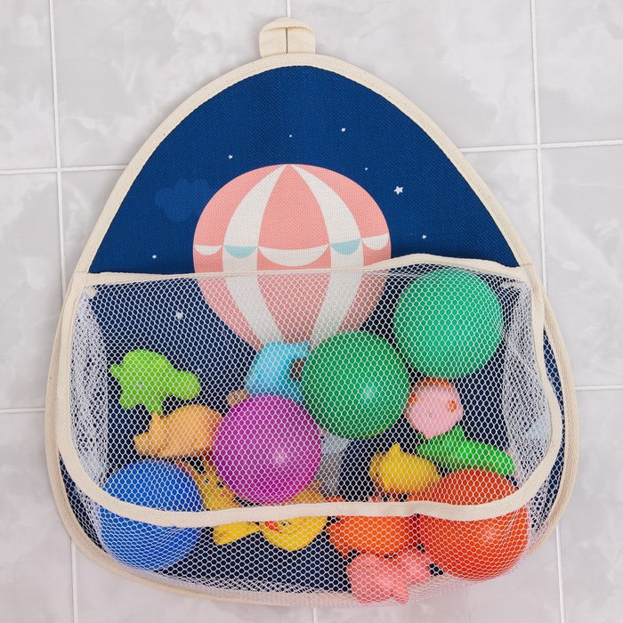 Сетка для хранения игрушек в ванной с петелькой «Воздушный шар» - фото 1885314930