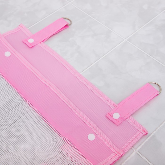 Сетка для хранения игрушек в ванной, цвет розовый - фото 1885314950