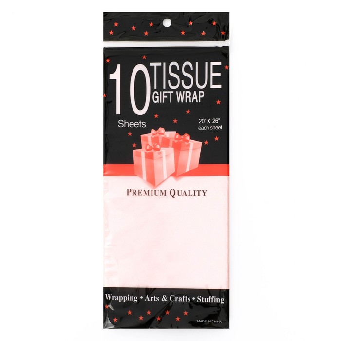 Бумага тишью «Жемчужная», розовый, 50×66 см