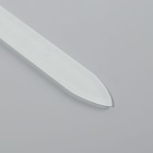 Пилка стеклянная для ногтей, 14 см, в футляре, цвет прозрачный/серебристый - Фото 5