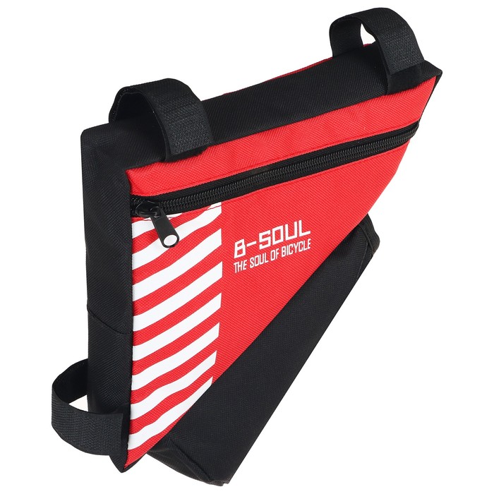 Велосумка подрамная с отсеком для бутылки, красная - Фото 1