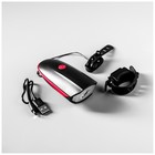 Фонарь велосипедный передний с сигналом, 300 люмен, usb, 1200mAH, цвет красный 7378736 - фото 16925515