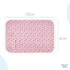 Клеёнка-наматрасник с резинками-держателями, рисунок «Пурпурные звезды», ПВХ покрытие - фото 37198795