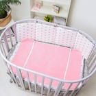 Клеёнка-наматрасник с резинками-держателями, рисунок «Пурпурные звезды», ПВХ покрытие - фото 37198798