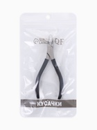 Кусачки педикюрные, скрытая пружина, прорезиненная ручка, 11 см, длина лезвия-12 мм, чёрные, серебристые - Фото 5