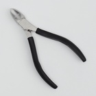 Кусачки педикюрные, скрытая пружина, прорезиненная ручка, 11 см, длина лезвия-12 мм, чёрные, серебристые - Фото 6