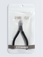 Кусачки педикюрные, скрытая пружина, прорезиненная ручка, 11 см, длина лезвия-12 мм, чёрные, серебристые - Фото 9