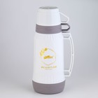 Термос 1 л, со стеклянной колбой, сохраняет тепло 12 ч, с кружкой, 30 см, микс - фото 35831403