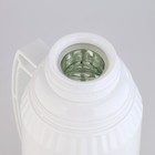 Термос 1 л, со стеклянной колбой, сохраняет тепло 12 ч, с кружкой, 30 см, микс - фото 35831405