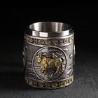 Кружка из нержавеющей стали «Бык», 400 мл, цвет серебряный - фото 22618409