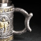 Кружка из нержавеющей стали «Бык», 400 мл, цвет серебряный - фото 22618412