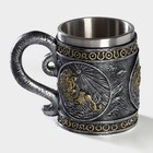 Кружка средневековая «Лев», 400 мл, нержавеющая сталь, серебристая - Фото 2