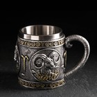 Кружка из нержавеющей стали «Овен», 400 мл, цвет серебристый - Фото 1