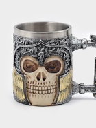 Кружка средневековая «Череп с мечом. Хэллоуин», 400 мл, нержавеющая сталь, серебристая - Фото 3