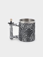 Кружка средневековая «Череп с мечом. Хэллоуин», 400 мл, нержавеющая сталь, серебристая - Фото 4