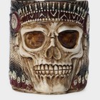 Кружка средневековая «Череп. Индеец», 400 мл, нержавеющая стал, бежевая - Фото 3