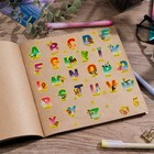 Детские развивающие наклейки «Английский алфавит», 24 × 37 см - Фото 3