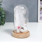 Сувенир полистоун "Белый лебедь" светящаяся колба 15,5х9,5х9,5 см - фото 21498162