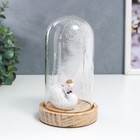 Сувенир полистоун "Белый лебедь" светящаяся колба 15,5х9,5х9,5 см - фото 21498163