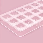 Форма для конфет и шоколада KONFINETTA «Тоффи. Квадрат», 27.5×13.5×2.5 см, 21 ячейка 2.5×1.5 см, пластик, прозрачная - Фото 4