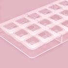 Форма для конфет и шоколада KONFINETTA «Тоффи. Квадрат», 27.5×13.5×2.5 см, 21 ячейка 2.5×1.5 см, пластик, прозрачная - Фото 10