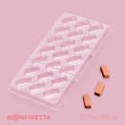 Форма для конфет и шоколада KONFINETTA «Буэно», 27.5×13.5×2.5 см, 21 ячейка 3.5×1.5×1 см, прозрачная - Фото 1