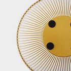 Фруктовница Доляна «Империя», 24.5×24.5×14 см, золотая - Фото 4