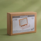 Органайзер для хранения Bamboo, шкатулка для украшений с зеркалом, 4 секции, 18×13×5 см, белый, коричневый - Фото 7