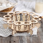 Подставка для яиц пасхальная Доляна, 12 ячеек, 26×26×15 см, дерево - Фото 7