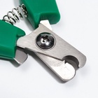 Когтерез боковой малый с нескользящими ручками, отверстие 9 мм, зелёный с серым - Фото 4