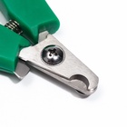 Когтерез боковой малый с нескользящими ручками, отверстие 9 мм, зелёный с серым - Фото 5