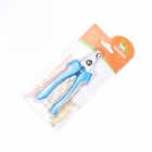 Когтерез боковой малый с нескользящими ручками, отверстие 9 мм, синий с серым - фото 809220822