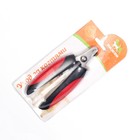 Когтерез боковой с рифлеными ручками, отверстие 9 мм, чёрный с красным - фото 9951546