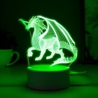 Светильник сенсорный «Дракон» LED 7 USB/от батареек белый 13×9.5×15.5 см RISALUX 7411443 - фото 11630690