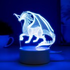 Светильник сенсорный «Дракон» LED 7 USB/от батареек белый 13×9.5×15.5 см RISALUX 7411443 - фото 11630691