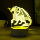 Светильник сенсорный «Дракон» LED 7 USB/от батареек белый 13×9.5×15.5 см RISALUX 7411443 - фото 11630692
