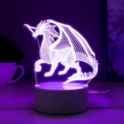 Светильник сенсорный «Дракон» LED 7 USB/от батареек белый 13×9.5×15.5 см RISALUX 7411443 - фото 11630693
