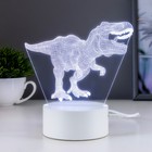Светильник сенсорный "Тираннозавр" LED 7 USB/от батареек белый 16х9,5х16см RISALUX - Фото 1
