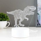 Светильник сенсорный "Тираннозавр" LED 7 USB/от батареек белый 16х9,5х16см RISALUX - Фото 2