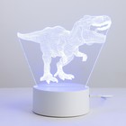 Светильник сенсорный "Тираннозавр" LED 7 USB/от батареек белый 16х9,5х16см RISALUX - Фото 15