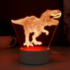 Светильник сенсорный "Тираннозавр" LED 7 USB/от батареек белый 16х9,5х16см RISALUX - Фото 4