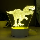 Светильник сенсорный "Тираннозавр" LED 7 USB/от батареек белый 16х9,5х16см RISALUX - Фото 7