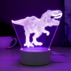 Светильник сенсорный "Тираннозавр" LED 7 USB/от батареек белый 16х9,5х16см RISALUX - Фото 8