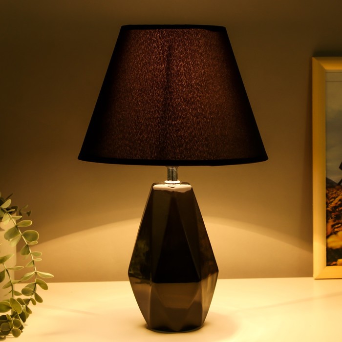 Настольная лампа 16873/1BK E14 40Вт черный 23х23х36 см RISALUX - фото 1927842345