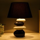 Настольная лампа 16874/1BK+WT E14 40Вт черно-белый 29х22х38 см RISALUX - Фото 3